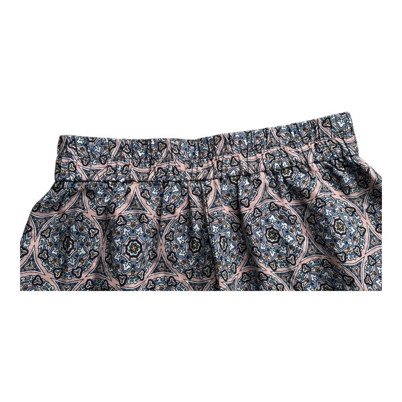 Loft Women's Geometric Printed Elastic Linen Rayon Waist Skirt Size Small - Picture 5 of 11